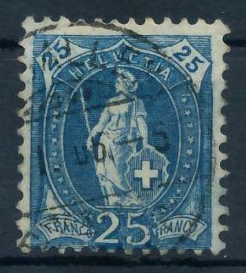 Schweiz Stehende Helvetia Nr 75 zentrisch gestempelt X6AA6AE