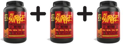 3 x Iso Surge, Peanut Butter Chocolate - 727g