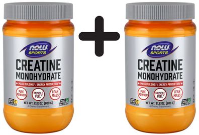2 x Creatine Monohydrate, 100% Pure Powder - 600g