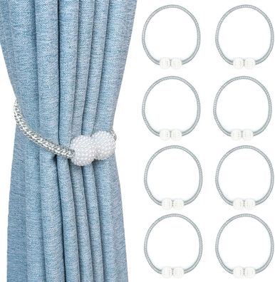 8er-Pack magnetische Vorhang-Raffhalter, robust und langlebig, Perlen-Stil
