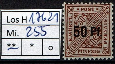 Los H17621 : Württemberg Dienst Mi. 255 * *