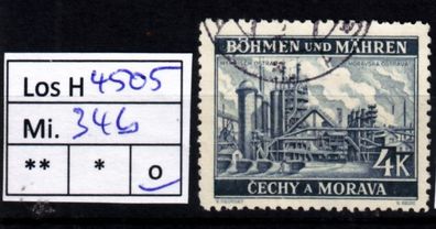 Los H4505: Böhmen & Mähren Mi. 34 b, gest.