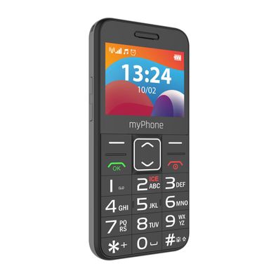 myPhone Halo 3 LTE Mobiltelefon, 1400 mAh, 4G LTE, SOS-Taste und Taschenlampe Schwarz