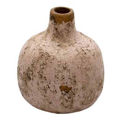 Clayre & Eef Vase 9 cm Rosa Keramik Rund (Gr. Ø 9x9 cm)
