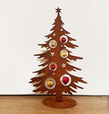 Tannenbaum 70cm Tanne Weihnachtsbaum Christbaum zum Dekorieren Rost Edelrost
