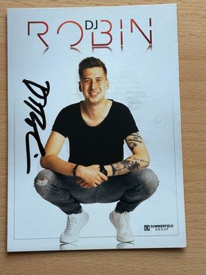 DJ Robin Autogrammkarte orig signiert #6855