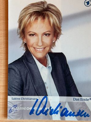 Sabine Christiansen Autogrammkarte orig signiert #6801