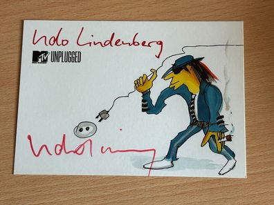 Udo Lindenberg Autogrammkarte orig signiert #6715