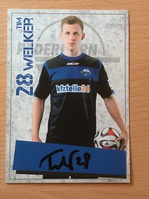 Tim Welker SC Paderborn 07 2014-15 Autogrammkarte orig signiert #6596