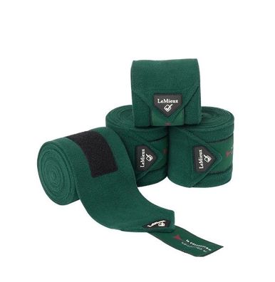 LeMieux Luxury Polo Bandagen Fleece, Hunter Green, 4er Set