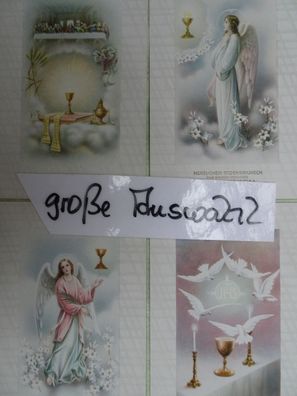alte Postkarten AK Kommunion Heiligenbild Engel JHS Religion Serie 161