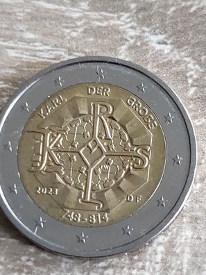 2 Euro Münze Karl Der Große von 2023 DF