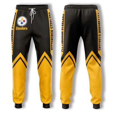 Neu Herren Fußball Hose Pittsburgh Steelers Zweifarbige drucke Sporthose