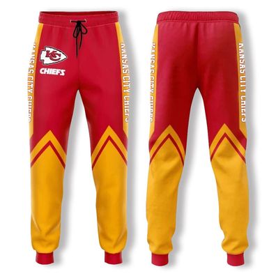 Neu Herren Fußball Hose Kansas City Chiefs Zweifarbige drucke Sporthose