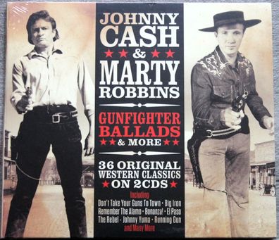 Johnny Cash & Marty Robbins - Gunfighter Ballads & More (2018) (2xCD) (Neu + OVP)