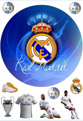 Essbar Real Madrid FC Kuchen Party Tortenaufleger Fototorte Zuckerbild 1