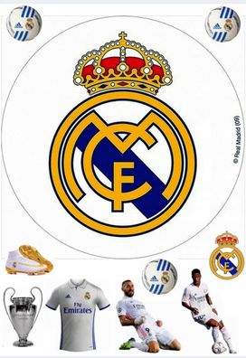 Essbar Real Madrid FC Kuchen Party Tortenaufleger Fototorte Zuckerbild 2