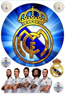 Essbar Real Madrid FC Kuchen Party Tortenaufleger Fototorte Zuckerbild 3