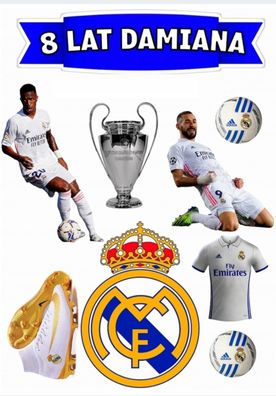 Essbar Real Madrid FC Tortenaufleger Torte Tortenbild Zuckerbild 01