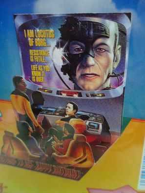 3D Pop-Up Standkarten Grußkarten PopShots Star Trek Locotus of Borg Paramount