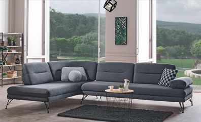 Ecksofa L-Form Textil Eckcouch Sofa Polster Premium Couch L Form Modern Neu