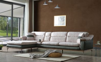 Wohnlandschaft Ecksofa L-Form Couch Sitz Polster Sofa Luxus Möbel Sofas modern