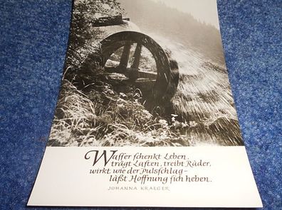 Postkarte-Karte mit Spruch- Oberlausitzer Kunstverlag- Wasser schenkt Leben