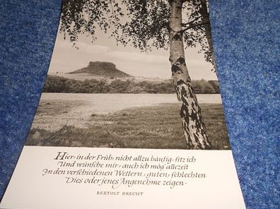 Postkarte-Karte mit Spruch- Oberlausitzer Kunstverlag- Hier, in der Früh