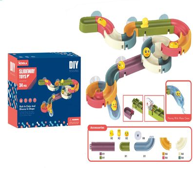 Badespielzeug für Babys und Kleinkinder, Badewannen-Kugelbahn-Montageset