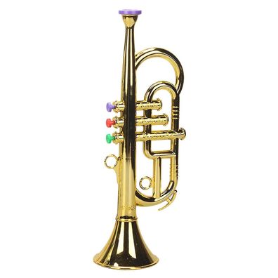 Trompete 3 Töne Musikblasinstrumente für Kinder Spielzeug Gold