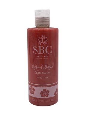 SBC Skincare Body Wash Hydra-Collagen & Geranium 300ml Bath & Shower