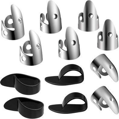 12-teiliges Fingerpick-Set aus Stahl, einschließlich Edelstahl