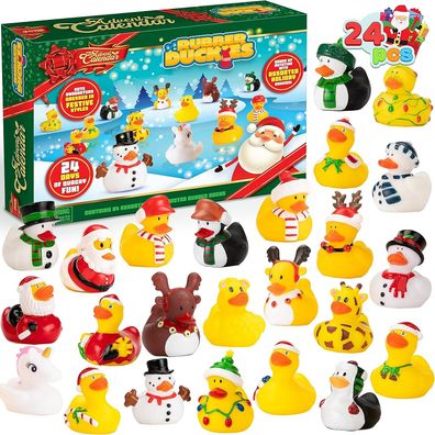 JOYIN Adventskalender 2022 mit Spielzeug Ente für 24 Tage Weihnachten Countdown mit 2