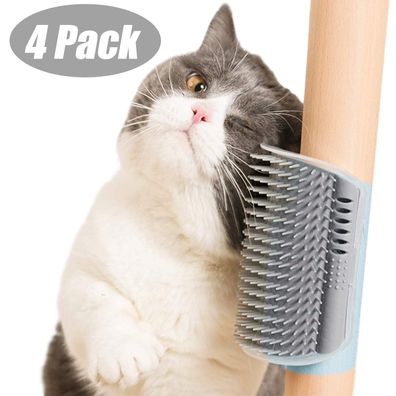 4er-Pack Cat Self Wall Corner Scratcher Gesichtspflegebürste