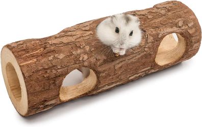 Natürlicher hölzerner Hamster-Mäuse-Tunnelrohr-Spielzeug-Wald-Hohlbaum