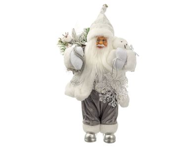 Christmas Paradies 45575-30 Weihnachtsmann Santa Klaus "OLAF" weiss/ silber