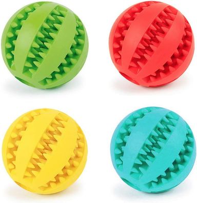 4PCS Hundespielzeugball, Naturkautschuk-Hundeball, Hundekauballspielzeug