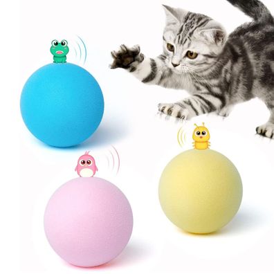 Zwitschernde Katzenspielzeugbälle mit SilverVine Katzenminze, 3er-Pack flauschig