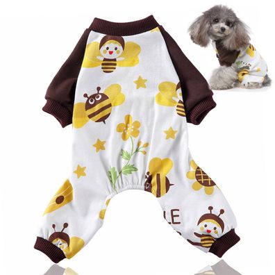 Hund Pyjamas für kleine Hunde Weiche Welpe Onesie Katze Jumpsuit Bequem XL
