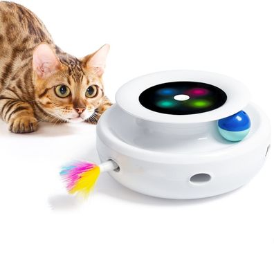 Katzenspielzeug, interaktives 2-in-1-Katzenspielzeug für Hauskatzen, Katze
