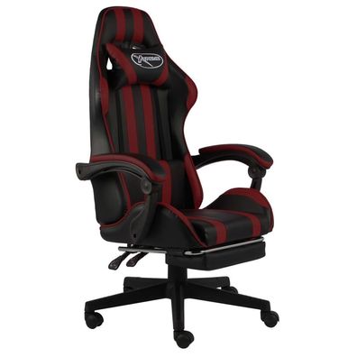Gaming-Stuhl mit Fußstütze Kunstleder