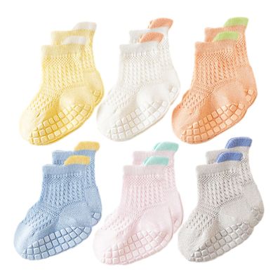 6-Paar Sommer Mesh Socken für Baby Jungen, Kleinkind Mädchen Socken für L