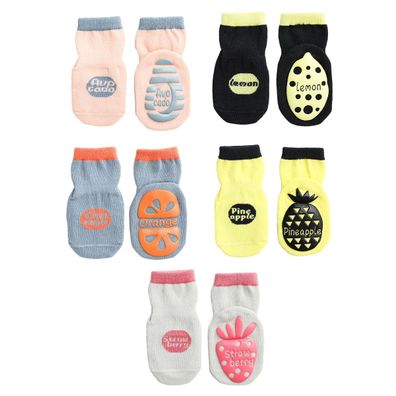 5 Paare Baby rutschfeste Socken, Kleinkind Socken mit Griffen Kinder Cr M