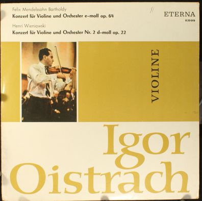 Eterna 8 20 019 - Konzert Für Violine Und Orchester E-Moll Op. 64 / Konzert