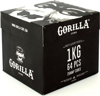 Gorilla Cube Shisha Kohle 1kg Box - 26mm Cubes