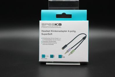 SpeaKa Professional SP-7870576 Klinke Audio Y-Adapter Klinkenadapter