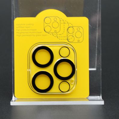 3x Hartglas-Kameraobjektivschutz für iPhone 12 Pro (6,1 Zoll) Transparent 9H