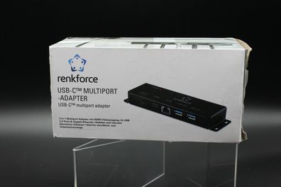 Renkforce USB HDMI RJ45 Adapter USB-C - 1x USB-C USB 3.0 Buchse