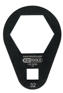 KS TOOLS 3/8" Einsteck-Ringschlüssel, extra flach, 32 mm
