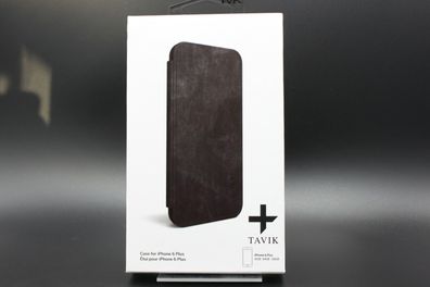 Tavik Handyhülle für iPhone 6/6S Plus schwarz Kartenfächer verschließbar